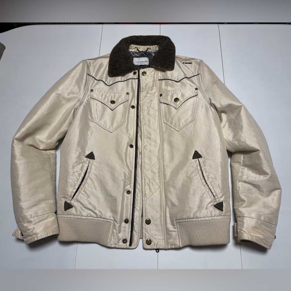 Energie y2k Cream Bomber Jacket